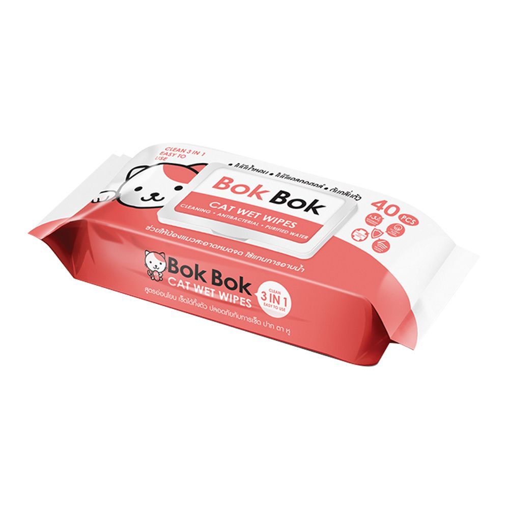 Bok Bok Cat Wipes 40pcs