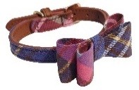 TOY DOG PINK / PURPLE TWEED COLLAR XS 10-12IN 3/4*10-12+1.5&quot;