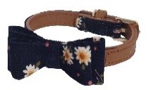 TOY DOG NAVY FLORAL COLLAR XXS 8-10IN 1/2*8-10+1.5&quot;