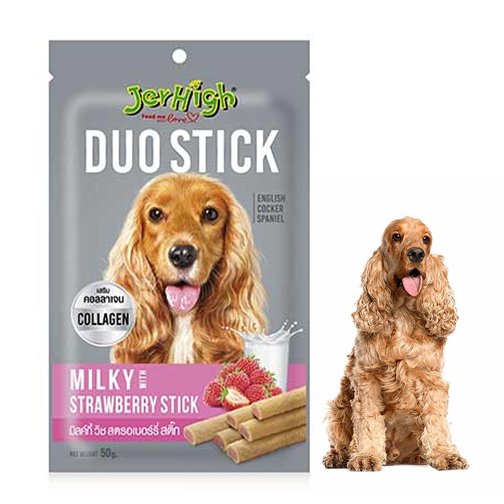 Jerhigh Duo Milky with Strawberry Stick (50G)