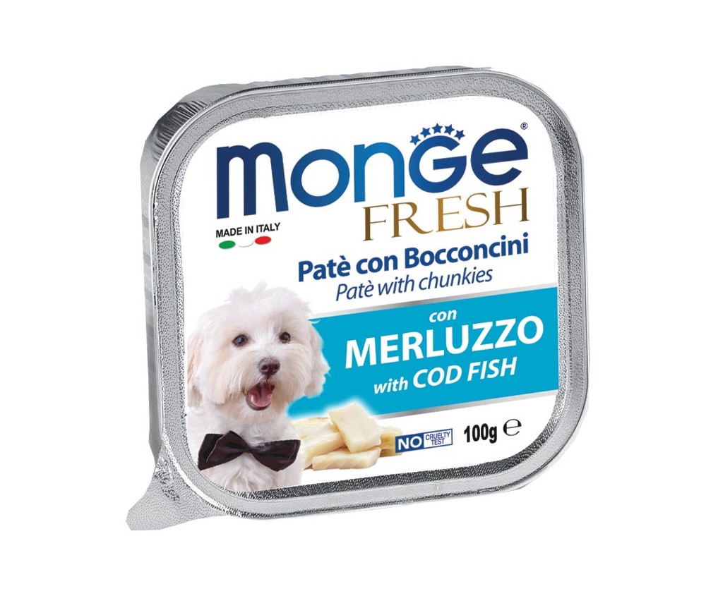 Monge Fresh Merluzzo with Cod Fish (100G)