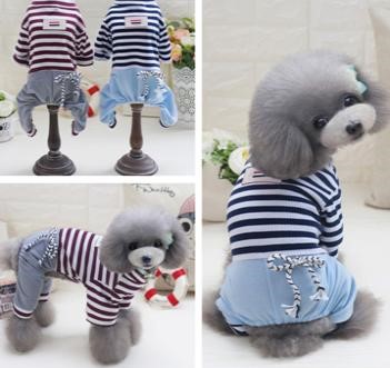 Pet Boy &amp; Girl Japanese Four-Leg Blue Pants D9-2 (M)
