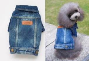 Pet Boy &amp; Girl Denim Jean Coat D14 (S)