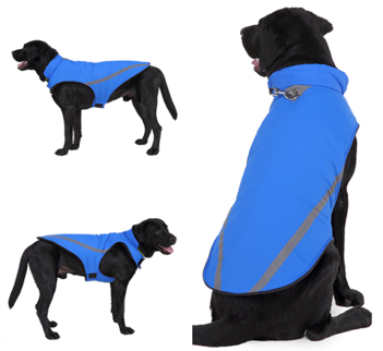 Pet Triangular Parallel Bars Reflective Blue Jacket 28kg-34kg (XXL)