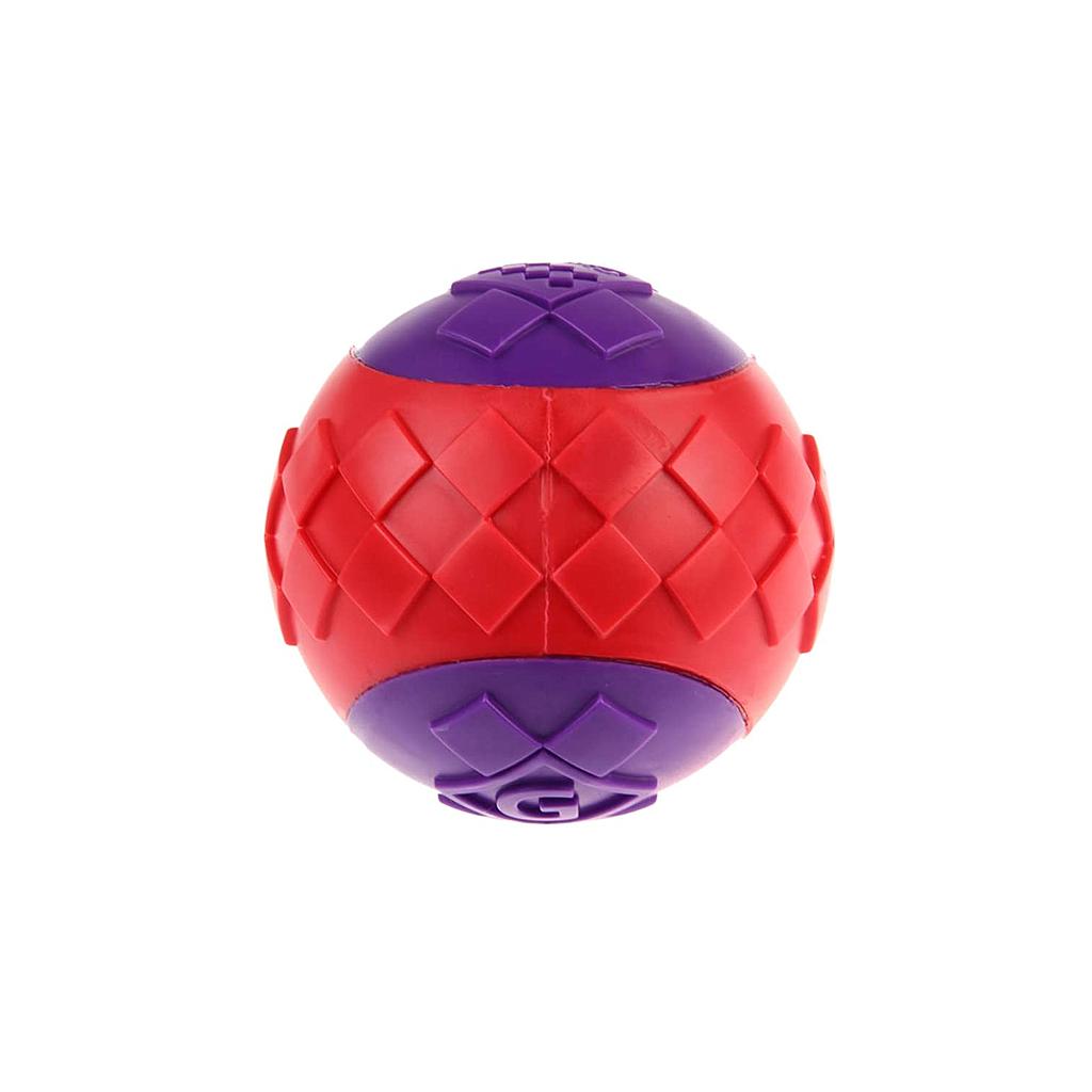 Gigwi Ball Squeaker with red mix purple color M size