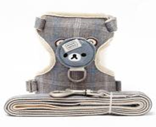 Pet H-Harness &amp; Leash Grey Color (S)