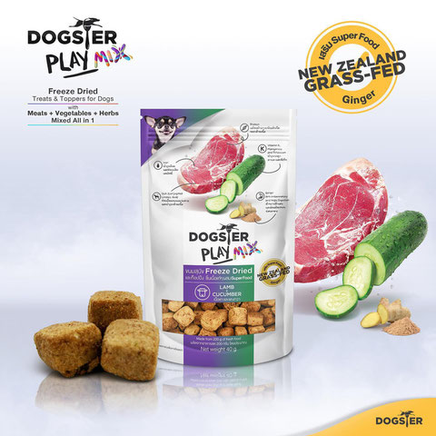 Dogster Play Freeze Dried Lamb &amp; Cucumber (40G)