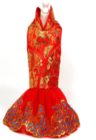 Pet Chinese Dress Red Color L-size  ZM-27