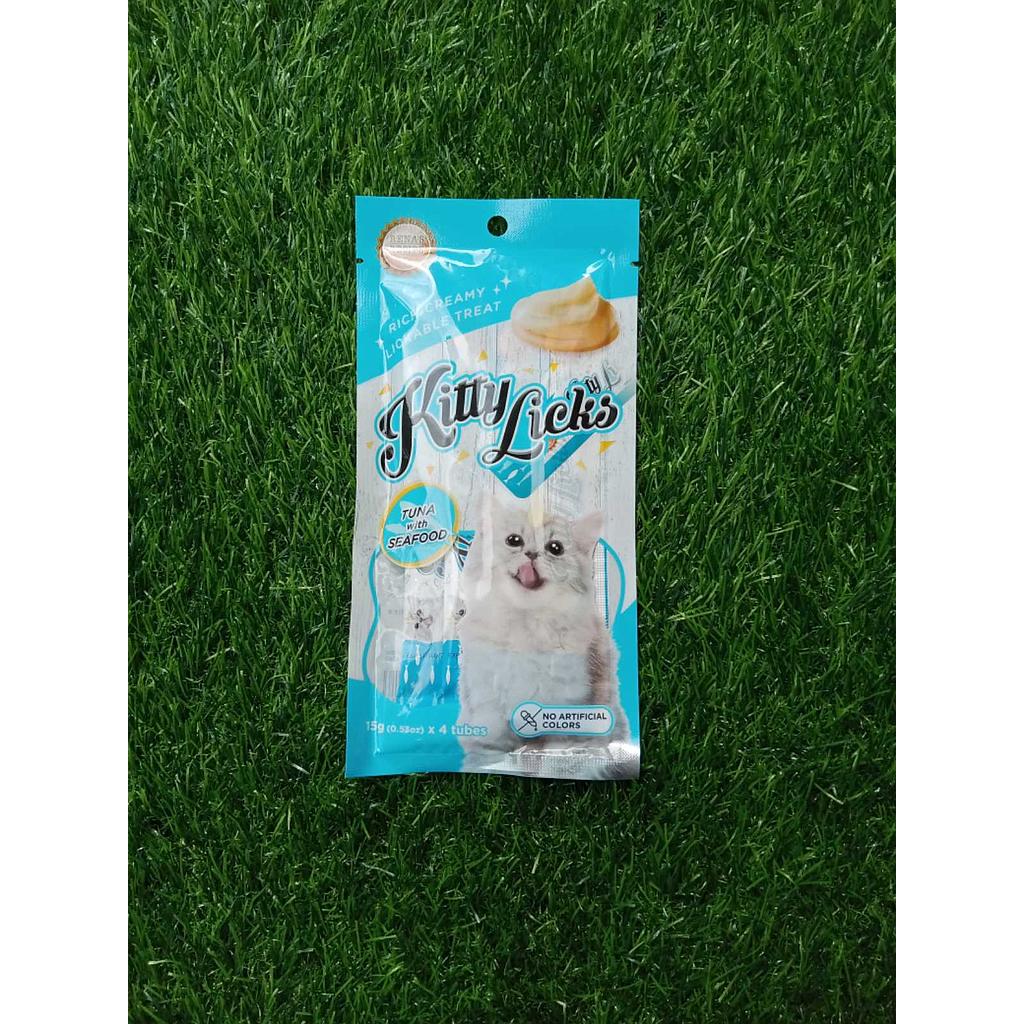 Kitty Licks Creamy (Tuna with Seafood) 15g*4 tubes