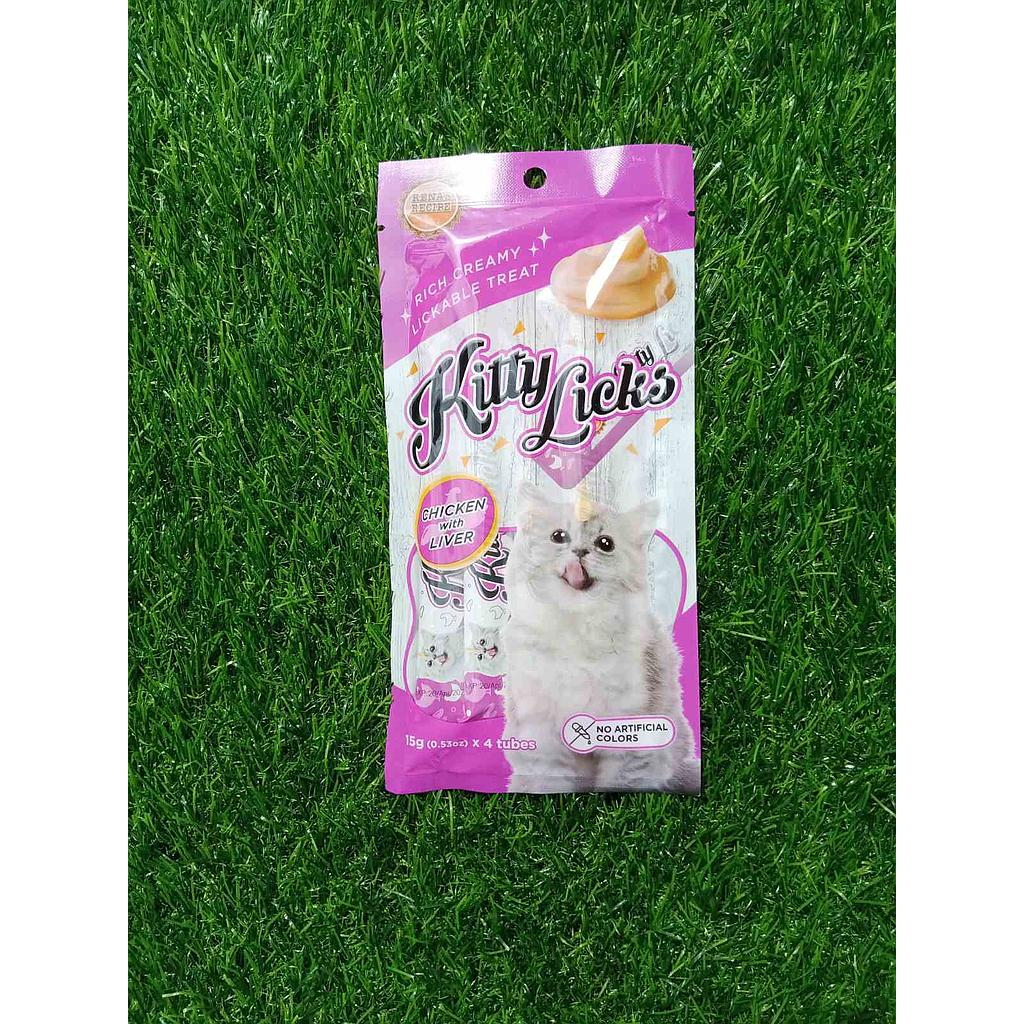 Kitty Licks Creamy (Chicken with Liver) 15g*4 tubes