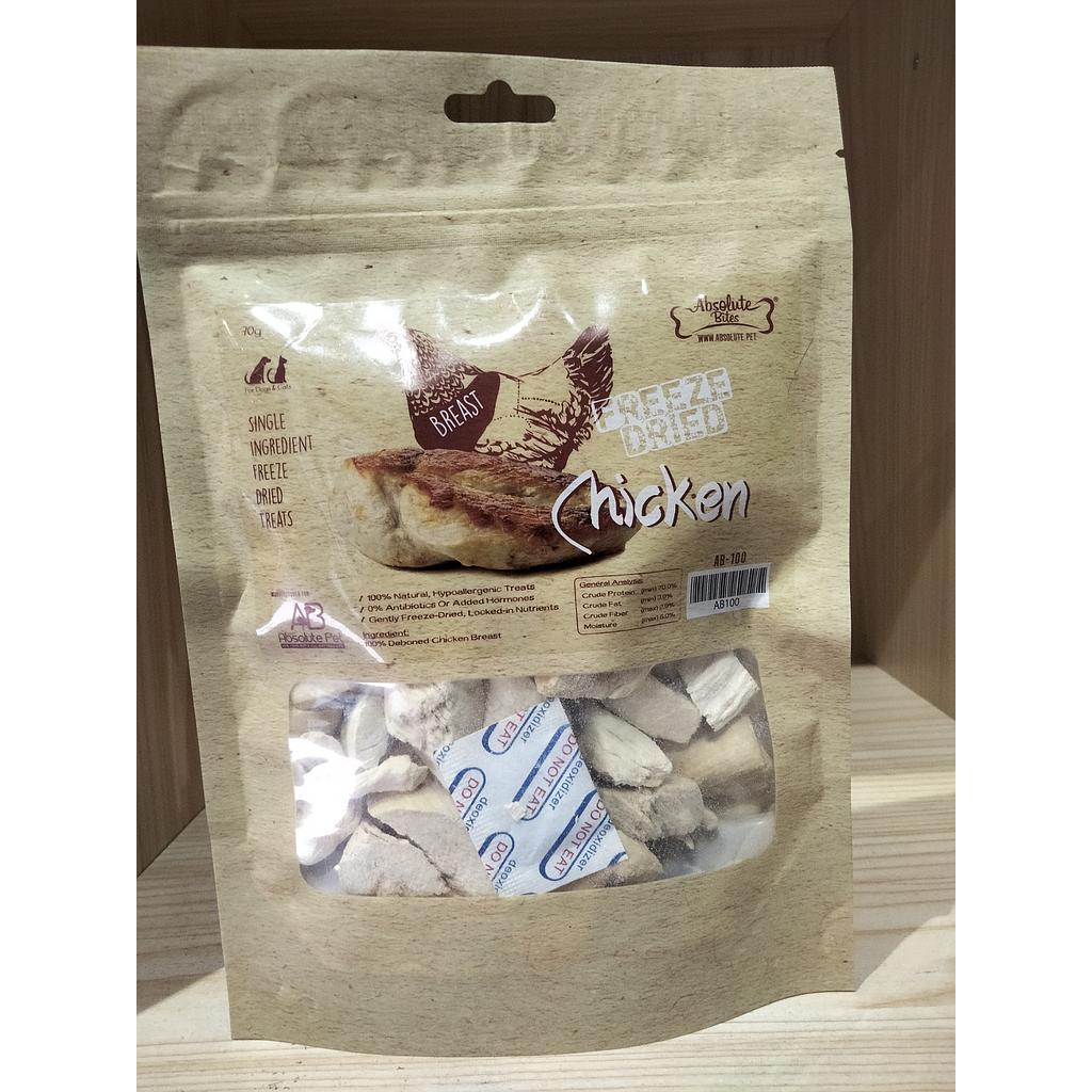 Absolute Bites Freeze Dried Chicken (Dog &amp; Cat) 70g AB-100