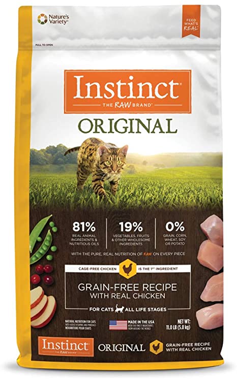 Instinct original grain-free  real chicken dry cat food ( 5lb)