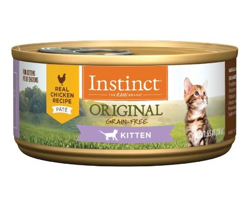 Instinct Original Grain-free pate real kitten recipe canned cat food ( 5.5 oz)
