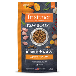 Instinct Raw Boost Grain Free Kibble gut Health  (4 lb)