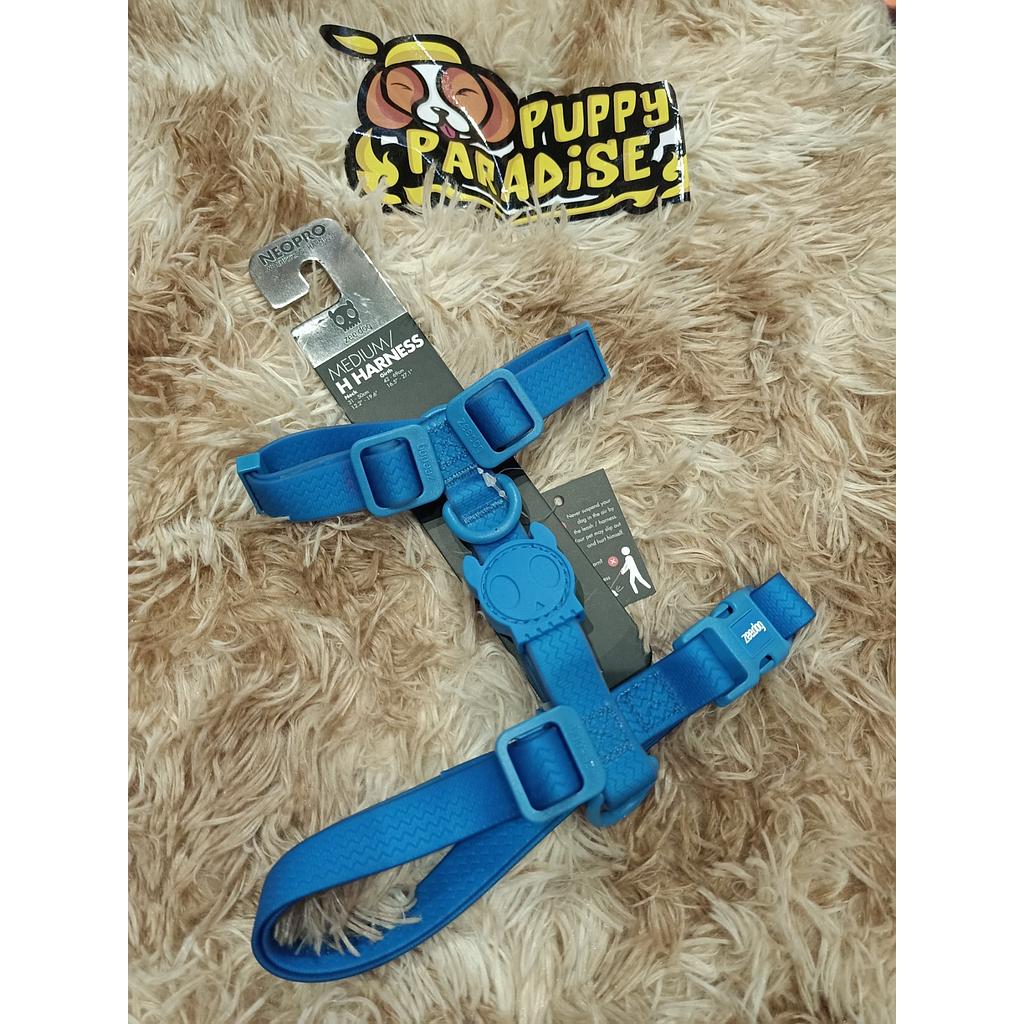 ZEEDOG NEOPRO BLUE H-HARNESS LARGE