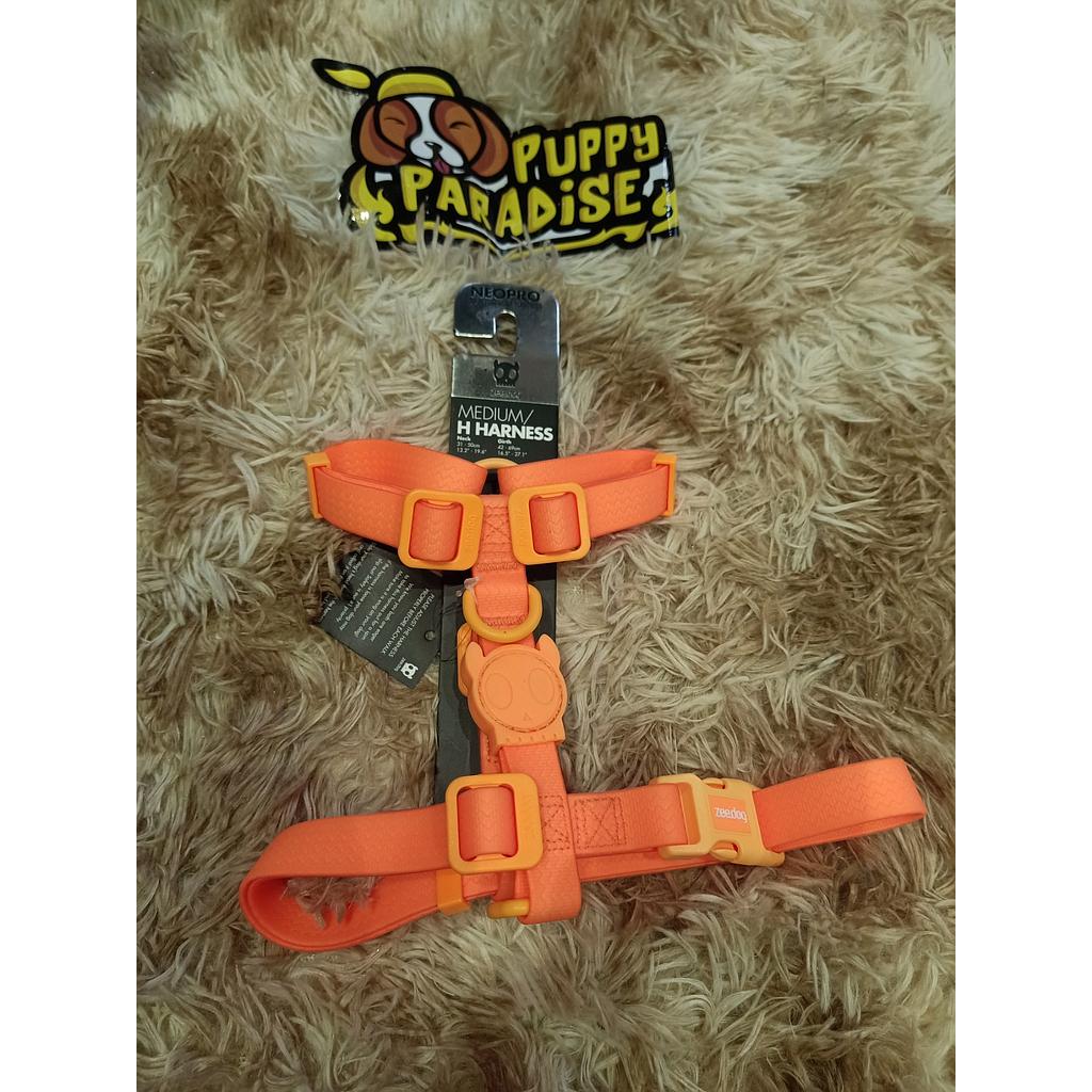 ZEEDOG NEOPRO TANGERINE H-HARNESS LARGE