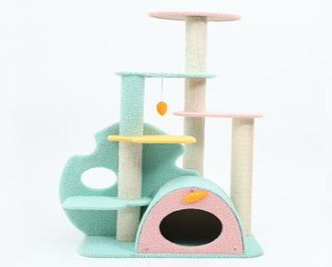 Cat Tree -Rainforest green plant trumpet STA0064