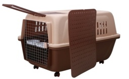 Pet Carrier Flight Craft   Coffee Black With isolation plate 81*58*68cm (HKX-0004)