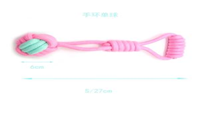 Pet Cotton rope-Bracelet single ball double color BLK-D007