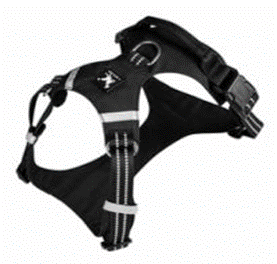 LIGHT-WEIGHTED NO PULL HARNESS (L)Black QBSD-3