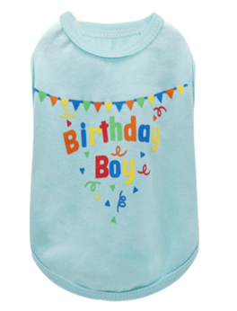 Pet T Shirt  Birthday Boy Blue (XL)