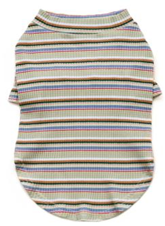 Pet T Shirt Super stretch stripe Blue (M)KLN19015C