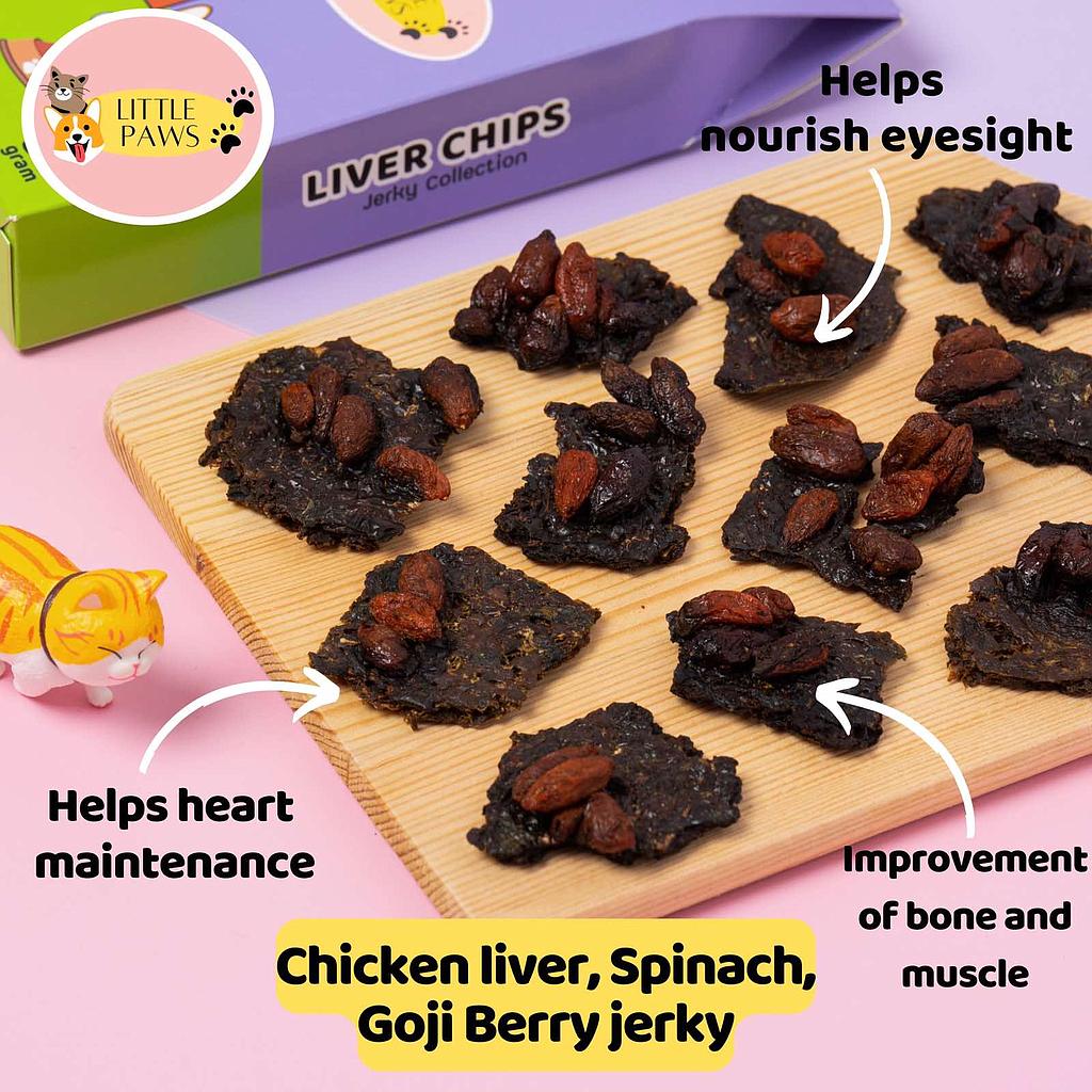 LITTLE PAWS - Liver chips (Jerky: Chicken Liver) 50g