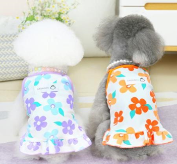 Pet Korea Style Flower Dress Purple (S)