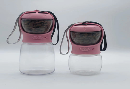 Pet Bottle With Food Storage Pink 550ml KT-8