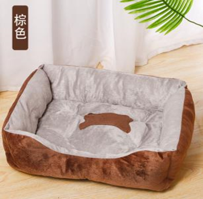 Pet Bed square nest Brown (L) 545508 (70*54CM)