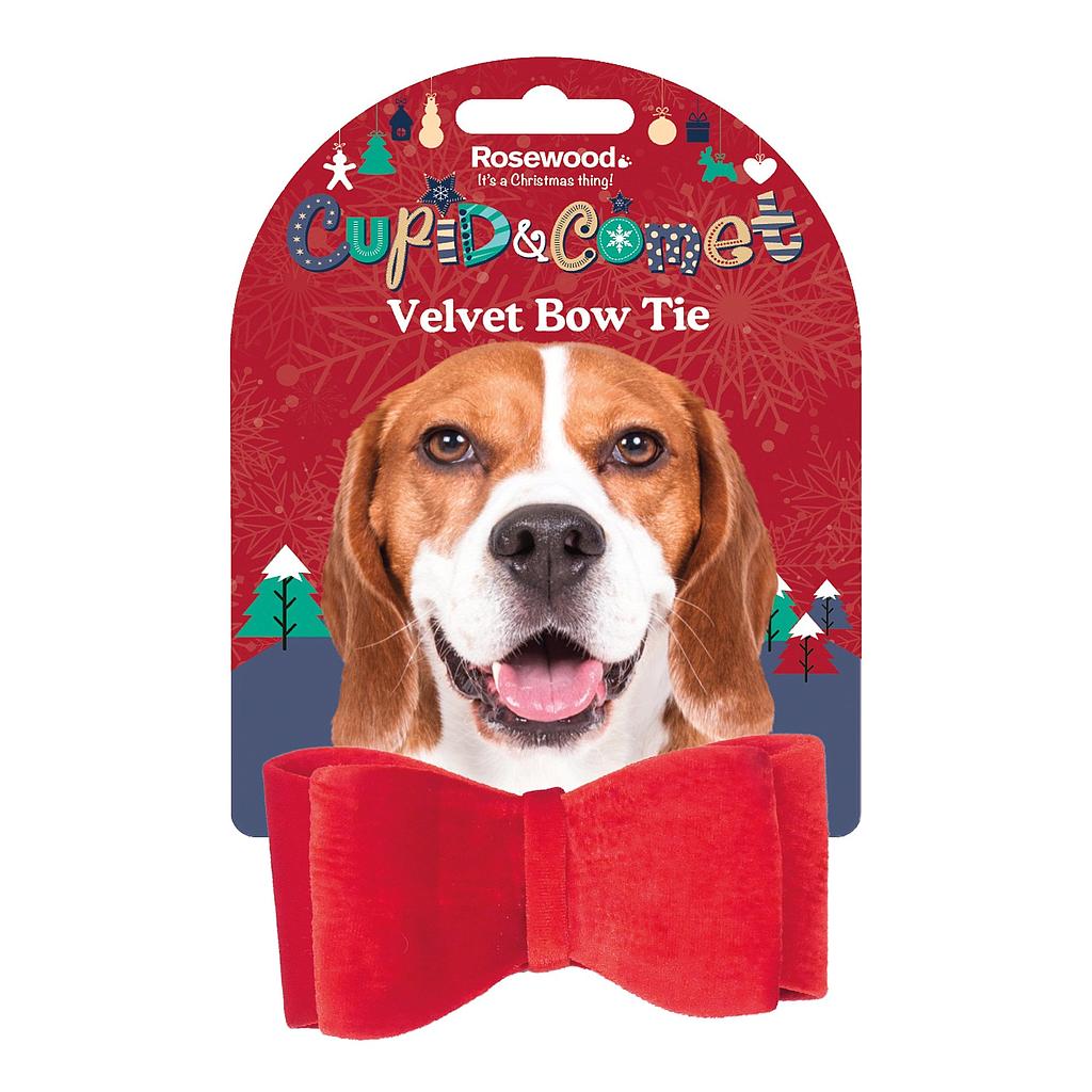 Rosewood Velvet Bow Tie Large