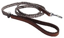 TOY DOG BROWN/CREAM DOGTOOTH XS LEAD 1/2*47"