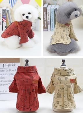 Pet Boy &amp; Girl Graffiti Shirt Wine Red Color YP-201803012 (XL)