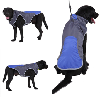 Pet Colorblock Cotton Blue Coat 8kg - 14kg (L)