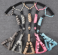 Pet H-Harness &amp; Leash Blue Color 141104 (L)