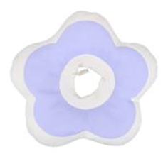 protection collar- Flower printing cotton filling ring Purple(S)Q-38