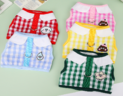 Pet Cloth with Leash Red (S)