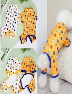 Pet Pajamas Yellow Smile (L)