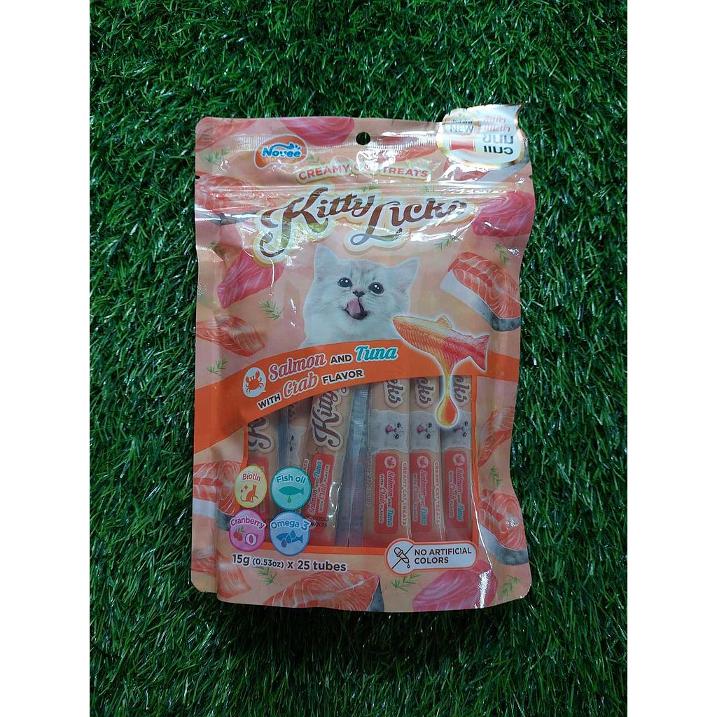 (Kitty Licks Novee Salmon,Tuna with Crab*4 tubes