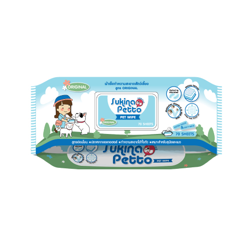 Sukina Petto Pet Wipe 70Sheets(Original)