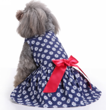 Pet Girl Blue in White Flower Dress MQ-XZD303 (S) 