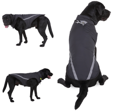 Pet Triangular Parallel Bars Reflective Black Jacket 4kg-7kg (M)