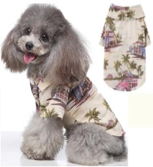 Pet Cloth Hawaiian shirt Beige color XL- size MQ-XZCS01