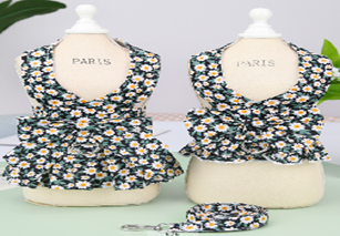 Pet Cloth With Harness &amp; Leash Black (S)