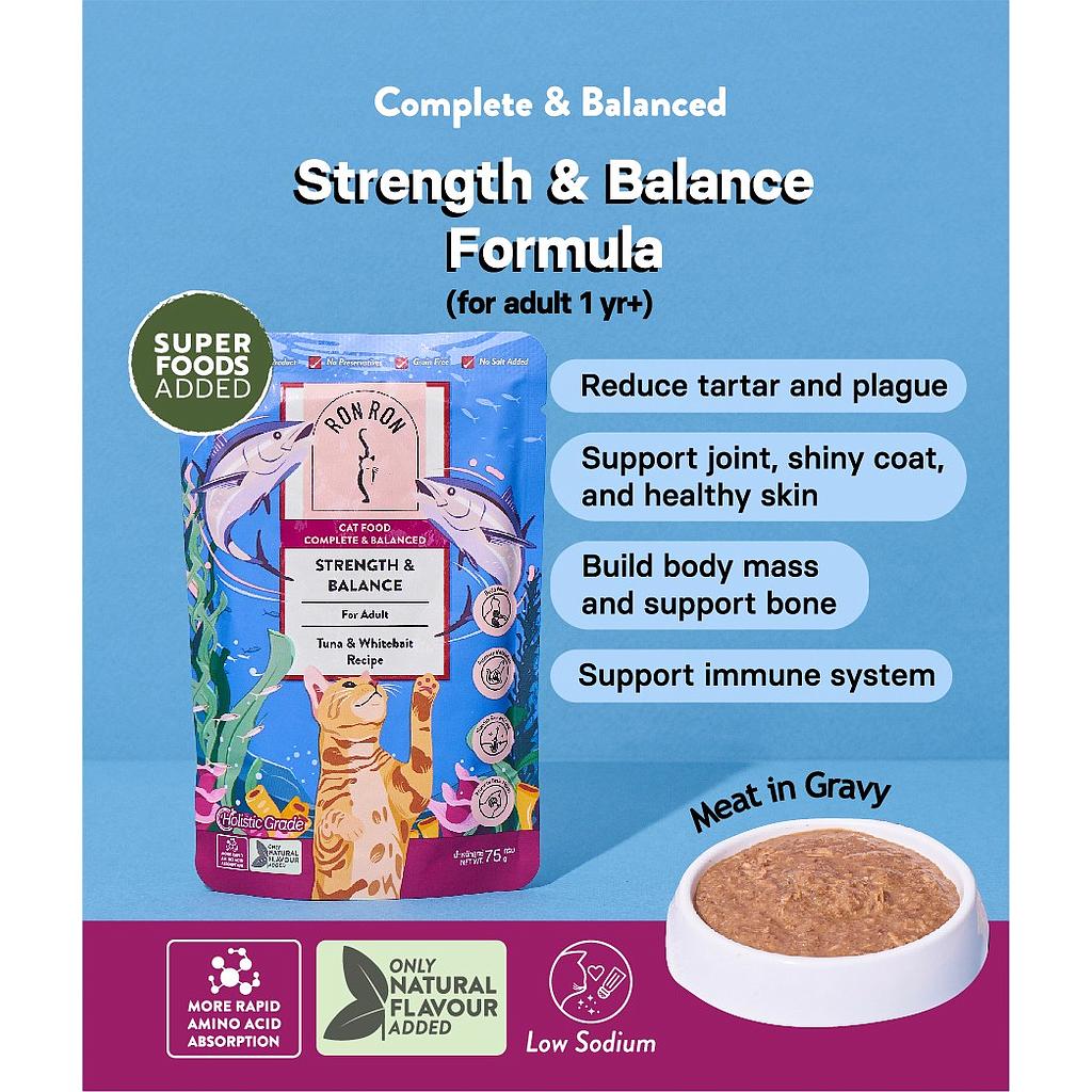 Ron Ron Adult Cat Wet Food Strength &amp; Balance (Tuna &amp; Whitebait)